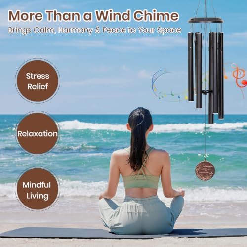 37in Wind Chime for Memorial - Tree of Life Metal Wind Chimes for Outside - Image 4