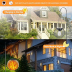 TomCare Solar Lanterns Outdoor 4 Pack Flickering Flame Metal Hanging Lights - Image 3