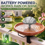Bird Bath Water Agitator with Round 99.99% Pure Copper Disk, Battery Powered Bird Bath Circulator, Quiet Waterproof Mover Keeps Water Fresh for All Season Use (Gray Rock) - Image 3
