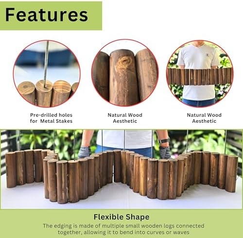 LaLaGreen Decorative Garden Edging Border (30x6in, 2 Pack) Flower Fencing - Image 3