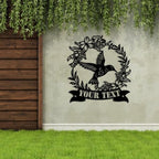 MeMate Personalized Garden Metal Signs Outdoor Décor, 8" - 24" Garden Signs Metal, Hummingbird Flowers Garden Signs to Personalize, Shed Shed Sign, Rustic Plaque - Image 4