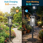 Sparkblaze 12 Pack Solar Pathway Lights Outdoor, Modern Classic Solar Garden Lights, Auto On/Off Landscape Lighting for Yard, Lawn, Patio, Walkway, Waterproof Solar Stake Lights. (12, Cold White) - Image 5