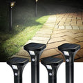AURAXY Solar Outdoor Lights with Motion Sensor – Waterproof LED Pathway Lights for Yard, Garden, Walkway, Driveway – Auto On/Off, Easy Installation (4 Pack) by AURAXY