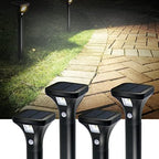 AURAXY Solar Outdoor Lights with Motion Sensor – Waterproof LED Pathway Lights for Yard, Garden, Walkway, Driveway – Auto On/Off, Easy Installation (4 Pack) by AURAXY