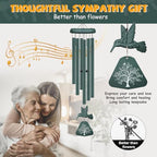 Sympathy Wind Chimes for Outside Deep Tone, Memorial Wind Chimes for Loss of Loved One Prime, Bereavement Condolence Remembrance Funeral Gifts for Grieving Friends Loss of Mother Father - Image 2