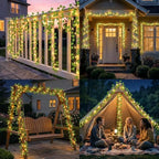 OMIKA 66FT 200LED Vine Fairy Lights Solar Powered, 19 Modes & Timer Ivy String Lights with Remote, Green Leaf Lights for Indoor Bedroom Classroom Office Wall Garden Party Wedding Decor (Warm White) - Image 7