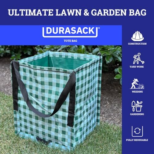 DURASACK Heavy Duty Storage Tote Bag 22-Gallon, Gingham Green, Pack of 4 - Image 6