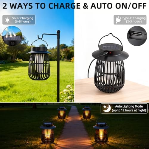 Gen2 Solar Flame Lanterns Halloween Solar Lights for Outdoor Decorations - Image 5