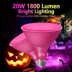PAR38 LED Outdoor Flood Light Bulbs,Dimmable 20W(200W Equivalent) E26 Base Flood Light Bulbs,1800 Lumens LED Flood Light for Outdoor Garden,Garage,Yards,Pink 4 Pack - Image 2