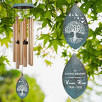 ASTARIN Sympathy Wind Chimes Personalized, Tree Life Sympathy Gifts Wind Chime for Loss of Loved Mom/Dad, Commemorative Wind Chimes for Condolences/Funeral, Outside Decor(Produced in Texas) - Image 7