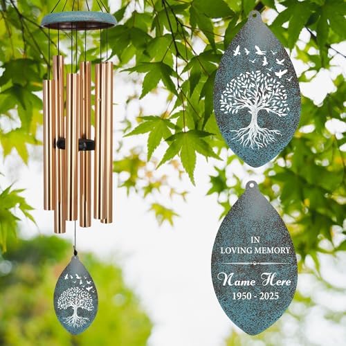 ASTARIN Sympathy Wind Chimes Personalized, Tree Life Sympathy Gifts Wind Chime for Loss of Loved Mom/Dad, Commemorative Wind Chimes for Condolences/Funeral, Outside Decor(Produced in Texas) - Image 7