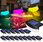 LED Solar Step Lights, 16 Pack Solar Deck Lights Outdoor IP65 Waterproof Pool Side Lighting Decor for Stairs Fence Yard Driveway Pathway Yard Backyard, RGB Color Changing by TTiiLoe