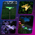 GIGALUMI Solar Garden Lights Outdoor Waterproof Butterfly Path Lights 6 Pc - Image 2