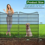 10 Panels Garden Fencing Animal Barrier with Gate, 40 in(H) X 23.6 ft(L) Dog Fence Outdoor for Yard, No Dig Temporary Tall Fence Rustproof Metal Wire Panel Border for Dog, Rabbits, and Patio - Image 2
