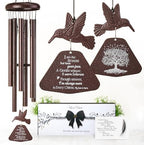 32 inch Bronze Hummingbird Memorial Wind Chimes for Loss of Loved One by CaptainD%C3%A9cor