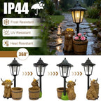 Highland Cow Garden Outdoor Statues with Solar Lights and Flowerpot Decor Animal Figurines Sculptures Resin Outdoor Statues for Patio Yard Lawn Balcony Mom Grandma Gifts - Image 4