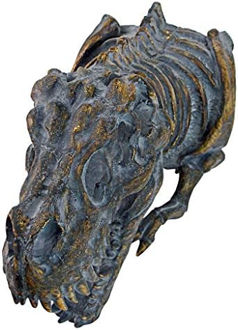 Design Toscano Bones of The Dinosaur T-Rex Skeleton Wall Sculpture, 16.5 Inches, Full Color - Image 6