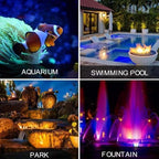 Ring Swimming Pool Underwater Lamp - Submersible LED Fountain Light, 12/24V Embedded Landscape Spotlight, IP68 Waterproof Middle Hole Pond Lighting,RGB+Remote Control-9w(24v) - Image 7