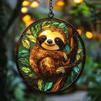 Sloth in Jungle Acrylic Suncatcher by AVAGAN