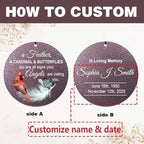ASTARIN Custom Cardinal Wind Chimes for Loss of Lover Mom Dad, Butterfly Wind Chime Memorial Sympathy Gifts for Remembrance, Windchimes in Memory of a Loved One - Image 5