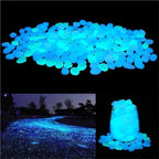 Glow in The Dark Pebbles 1200 Pcs The Garden of Light On The Dark Pebbles for Yard Rock and Manwalk Decoration Fairy Tale DIY Decorative Luminous Stone(Blue) - Image 2