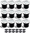 12Pack Well Lights LED Low Voltage Landscape Lights, Outdoor In Ground Light 12V-24V 5W Warm White 3000K, IP65 Waterproof Up Lighting for Pathway, Driveway, Deck, Garden, with Wire Connectors by NAWVACE