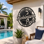 Swimming Pool Metal Sign, Personalized Pool Sign, Pool Metal Sign, Poolside Paradise Sign, Pool Signs and Decor Outdoor, Custom Pool Sign - Image 4