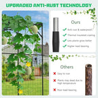 DoCred 79" H x 79" L Garden Arch Trellis, Metal Trellis for Climbing Plants - Image 4