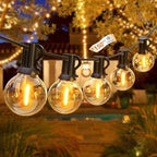 String Lights for Outside 150FT,Dimmable Waterproof Outdoor String Lights with 75+2 Shatterproof G40 Globe Bulbs Connectable LED Patio Lights, Commercial Hanging Lights for Christmas Backyard Party by ChristmasLights-GLUROO
