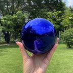 Stainless Steel Mirror Reflective Gazing Ball, Blue Decorative Sphere, Polished Hollow Ball, Reflective Shiny Garden Sphere for Garden & Home Decor (Dia: 10 inch) - Image 6