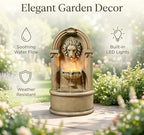 Tolevoit Majestic Lion Head Outdoor Water Fountain, 2-Tier Faux Bronze Floor Baroque Style with LED Lightswith LED Lights, Waterfall Fountains Fit Outside, Garden, Patio - Image 4