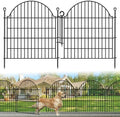 5 Panels No Dig Decorative Garden Fence with Gate, 32in (H) x11.8ft (L) by Blingluck