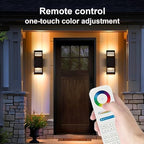 wowlite Smart Outdoor Wall Sconce, Up & Down Color-Changing Lights, 2 Pack - Image 4
