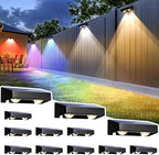 SOLPEX Solar Fence Lights Outdoor, Color Changing,Waterproof IP65, 12 Pack by Solpex