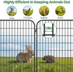 AMAGABELI 8 Panels 46 in(H) X 21 ft(L) Decorative Garden Fence Gate,No Dig Dog Fence Outdoor for Yard,Rustproof Tall Garden Fencing Animal Barrier Metal Wire Panel Border for Flower Bed,Patio - Image 4