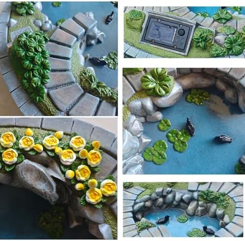 Kai Dream Fairy Garden Pond Decoration - Solar Miniature Fairy Garden Figurines & Accessories, Serenity Theme Outdoor Garden Ornament for Patio, Yard, Housewarming Gift - Image 4