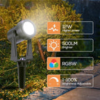 SUNTHIN 4 Pack Outdoor RGBW Landscape Lights, Color Changing Spot Uplights - Image 3