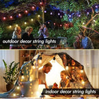 Auroraworld 48FT RGB Outdoor String Lights – Dimmable Patio Lights with Remote & Shatterproof Bulbs for Porch, Balcony & Garden Parties - Image 4