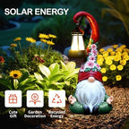 Large Zen Garden Gnomes Statue with Solar Light, 13.19 Inch Outdoor Decor - Image 3