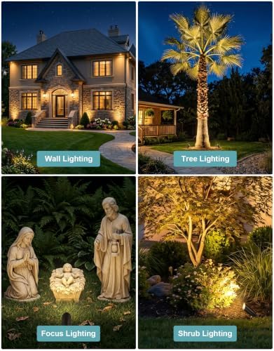 Solid Brass Outdoor Landscape Spotlights with 5W 2700K MR16 Bulb,6 Pack - Image 6