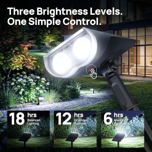 Consciot Solar Spot Lights Outdoor Waterproof, Landscape Solar Spotlights - Image 3