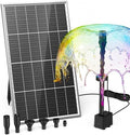 AMZtime 20W DIY Solar Fountain with Lights & Built-in 4000mAh Battery by AMZtime-NaturalCreativity