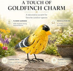 GUTE American Goldfinch Metal Garden Bird, Yard Sculpture Art - Large Realistic Standing Gold Finch Bird - Outdoor Fall, Winter, Spring, Summer Decoration - Decor - Perfect and Sympathy Gifts - Image 5