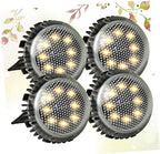 NUOBESTY 4Pcs LED Solar Ground Lamps Black Plastic Metal Waterproof - Image 7