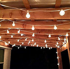 25Ft LED String Lights with 27 Shatterproof LED Clear Globe Bulbs, Indoor&Outdoor String Lights for Patio, Garden, Backyard, Bistro, Pergola, Tents, Gazebo Decor, White Wire - Image 6