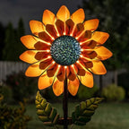 Sunflower Solar Wind Spinner, 52" Metal Wind Spinner with Kinetic Wind Sculpture Windmills for Outdoor Lawn & Garden Patio Decoration by VISFLAIR