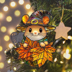 Cute Little Mouse Autumn Acrylic Suncatcher - Image 6