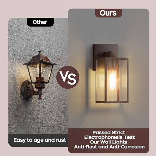 WIHTU Outdoor Front Porch Light Wall Mount, Exterior Lighting Fixtures - Image 5