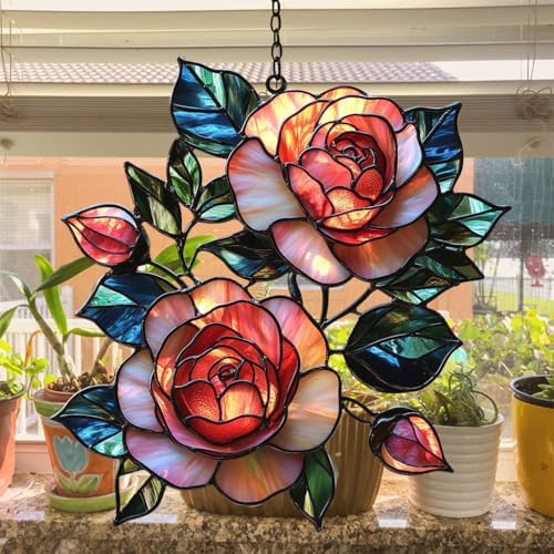 Peonies Acrylic Suncatcher - Image 4