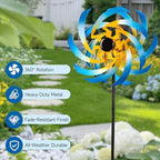 Wind Spinners Outdoor Garden Decor, 360°Metal Kinetic Wind Sculpture Spinner, 16W*76H inch Windmill for Yard, Patio, Backyard, Garden Gifts for Women - Image 2